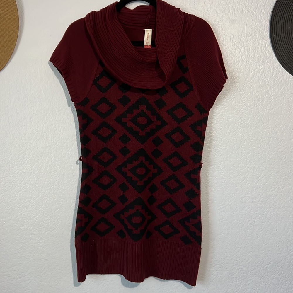 Burgundy No boundaries sweater dress size  large 11/13